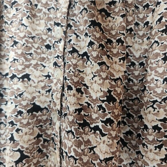 Croft@ Barrow L Mlticlr 3/4Sleeve SwarovskiNeck HalfButtonsFloralPrint WomenTop - Picture 4 of 7